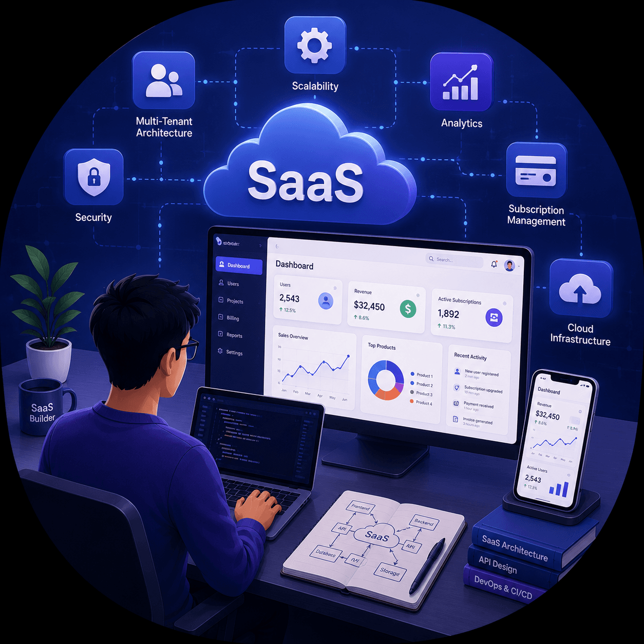 SaaS product development and multi-tenant platforms